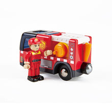 Cargar imagen en el visor de la galería, Camión de Bomberos de Juguete con Sirena Hape