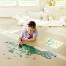 Cargar imagen en el visor de la galería, Puzzle de Piso Brillante de Dinosaurios 200 Pzs Hape