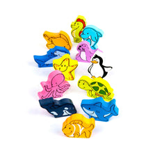 Cargar imagen en el visor de la galería, Animales Submarinos Enlazados Hape Juguete de Bloques de Madera