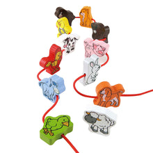 Cargar imagen en el visor de la galería, Animales de Granja Enlazados Hape Juguete de Bloques de Madera