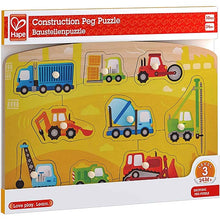 Cargar imagen en el visor de la galería, Puzzle 10 Piezas Vehiculos De Construccion Hape