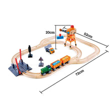 Cargar imagen en el visor de la galería, Set de Pista de Trenes y Grúa Hape Vías de Juguete