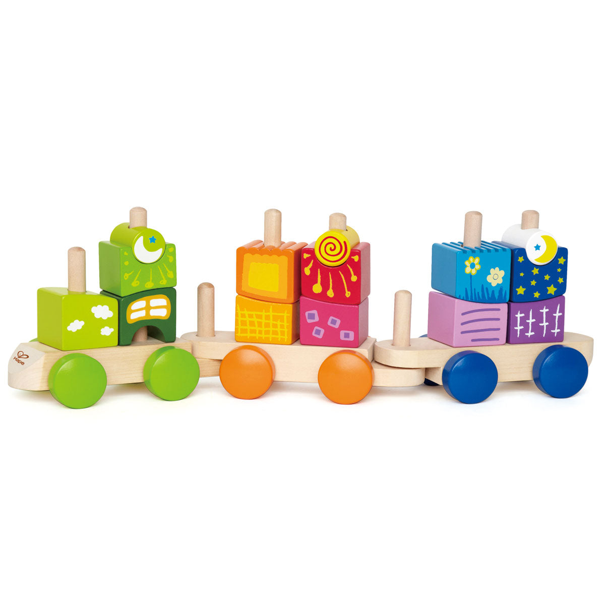 Tren de Bloques de Madera Fantasía de Juguete Hape – HapeArgentina